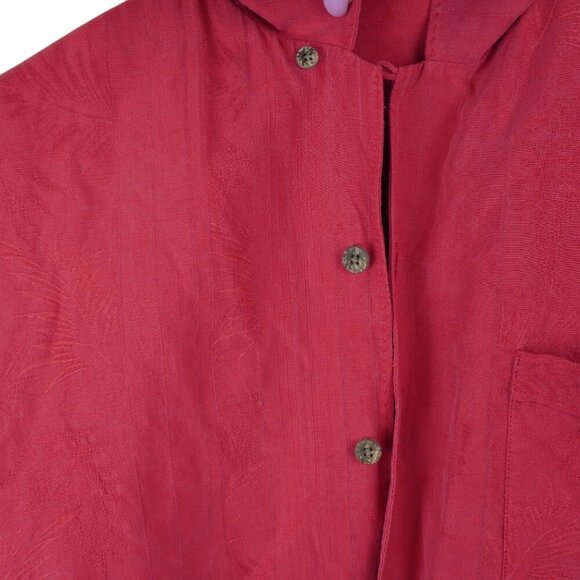 Tommy Bahama Mens Size XL Silk Linen Embroidered Front Button Casual Summer Shir - Picture 4 of 9